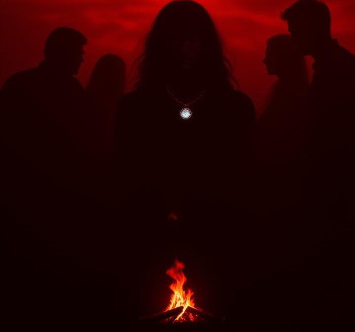 Schimmer des Mondes in der grauen Dämmerung
